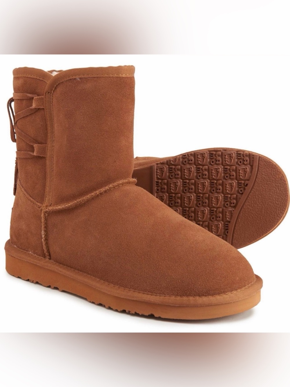 New LAMO Kitt Women’s Suede Boots Size 9 Chestnut Water & Stain Resistant